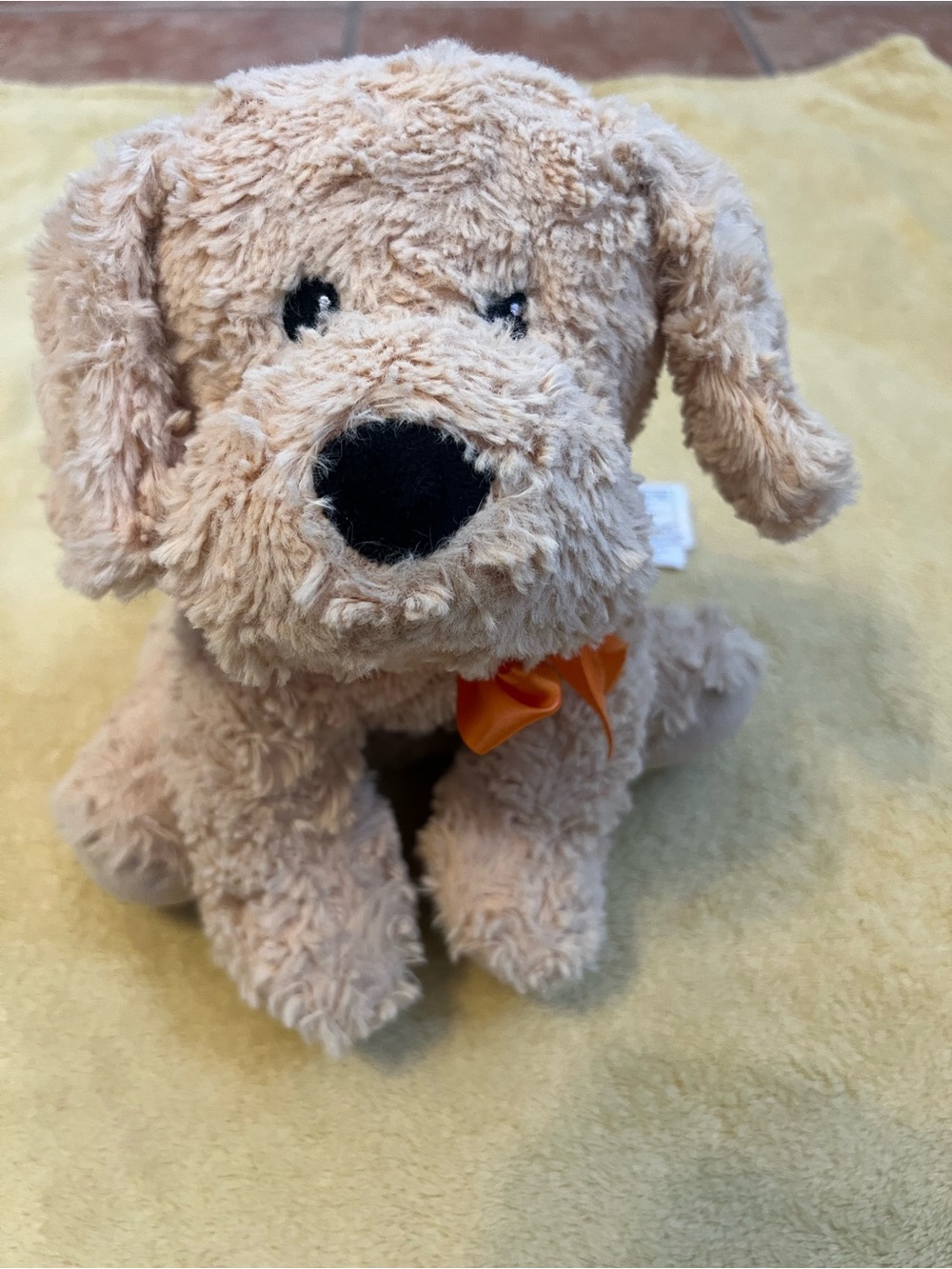 Warmies Beige Dog Warmable Stuffed Animal Plush, Microwavable